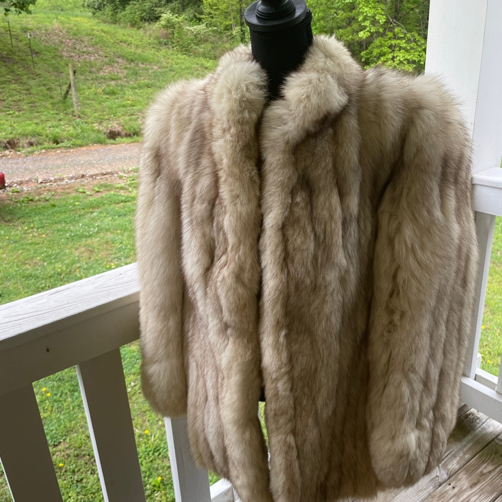 Luxurious fox fur coat